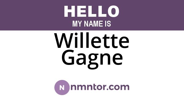 Willette Gagne