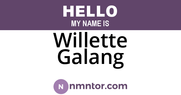 Willette Galang