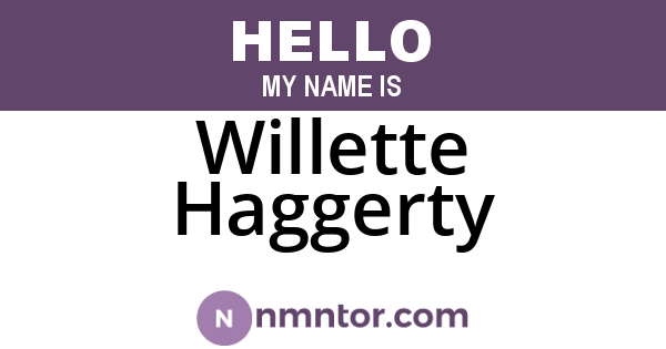 Willette Haggerty