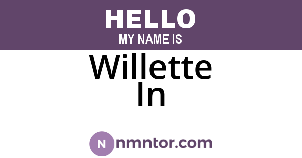 Willette In