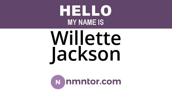 Willette Jackson