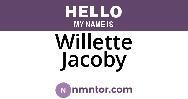 Willette Jacoby