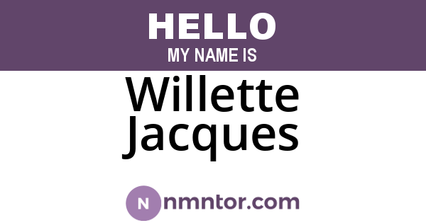 Willette Jacques