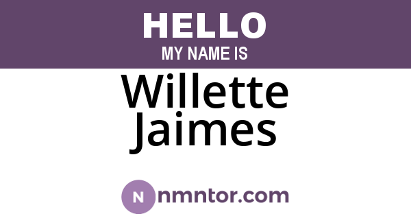 Willette Jaimes