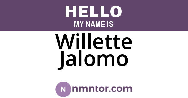 Willette Jalomo