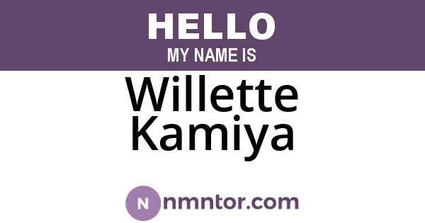 Willette Kamiya