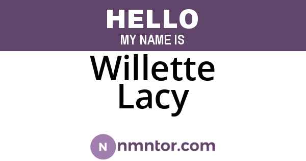 Willette Lacy