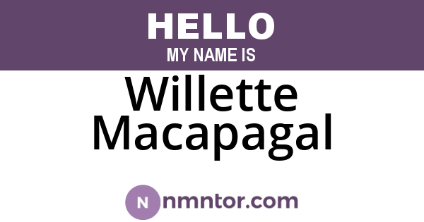 Willette Macapagal