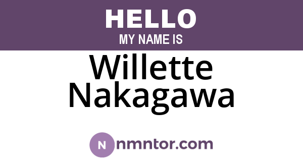 Willette Nakagawa