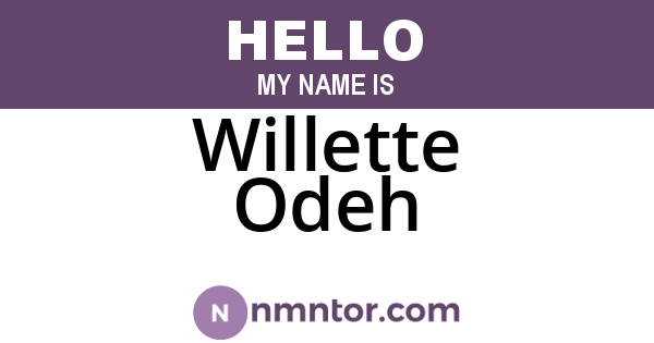 Willette Odeh