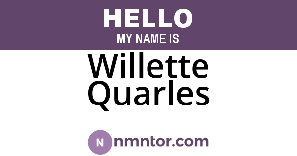 Willette Quarles