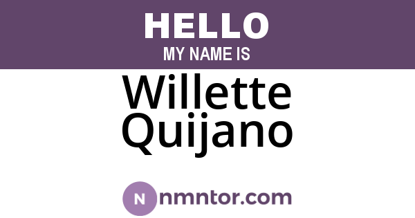 Willette Quijano
