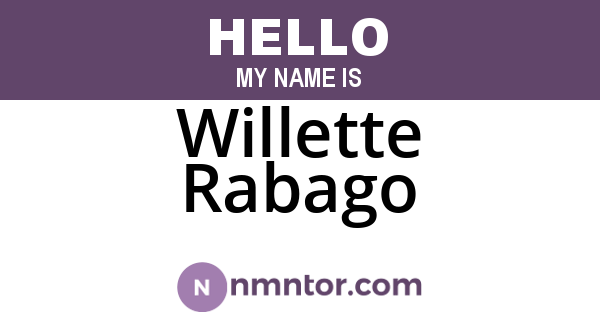 Willette Rabago