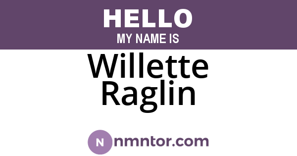 Willette Raglin