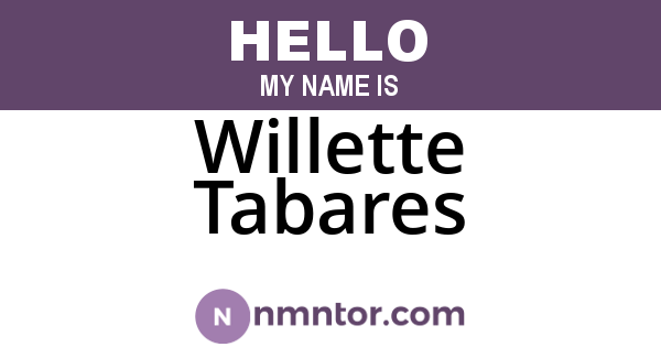 Willette Tabares