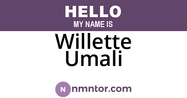 Willette Umali