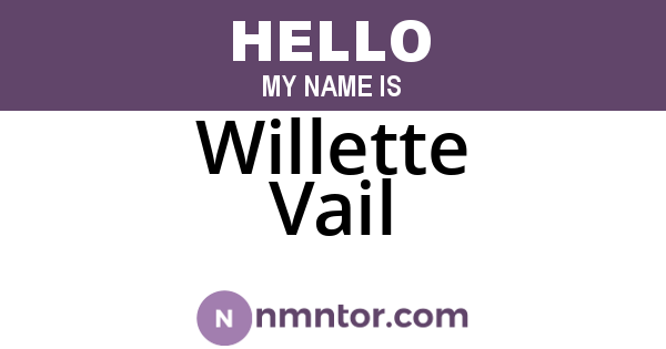 Willette Vail