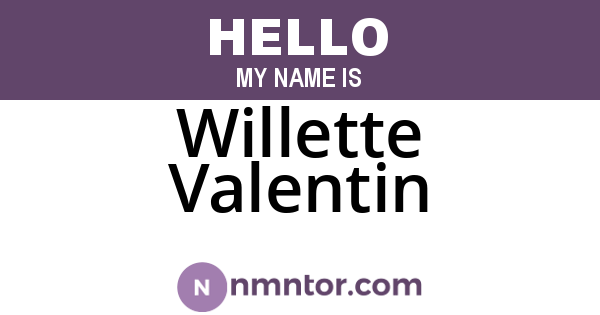 Willette Valentin