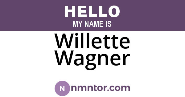 Willette Wagner