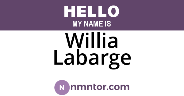 Willia Labarge