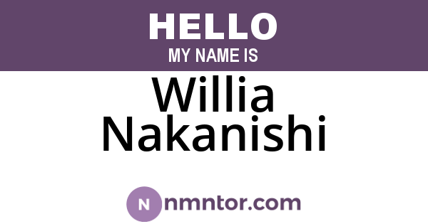 Willia Nakanishi