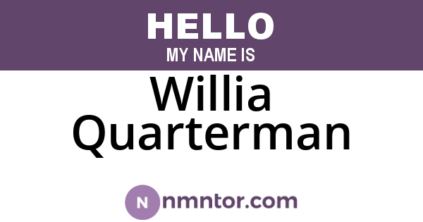 Willia Quarterman
