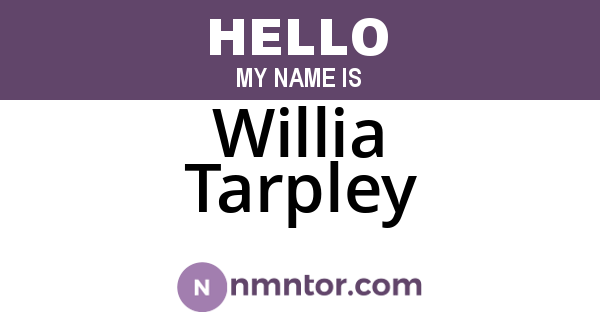 Willia Tarpley