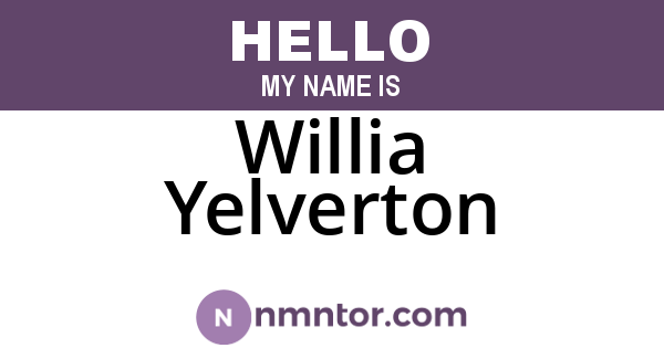 Willia Yelverton