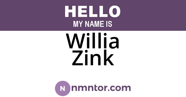 Willia Zink