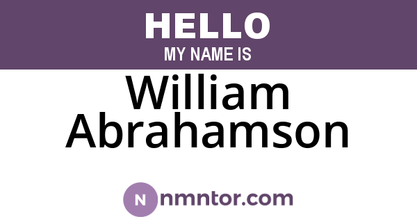 William Abrahamson