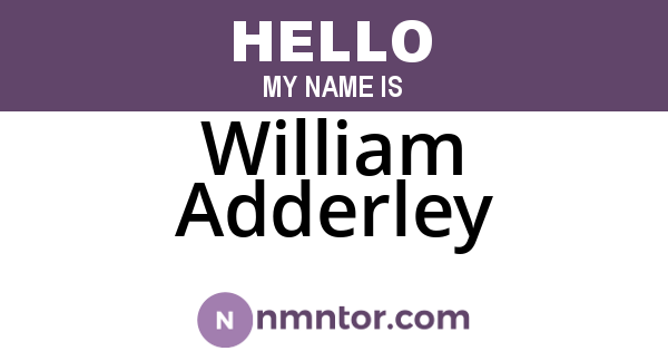 William Adderley