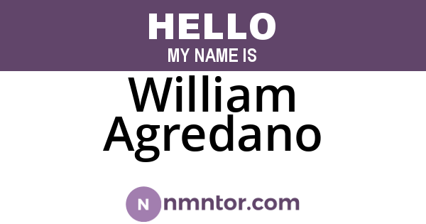 William Agredano