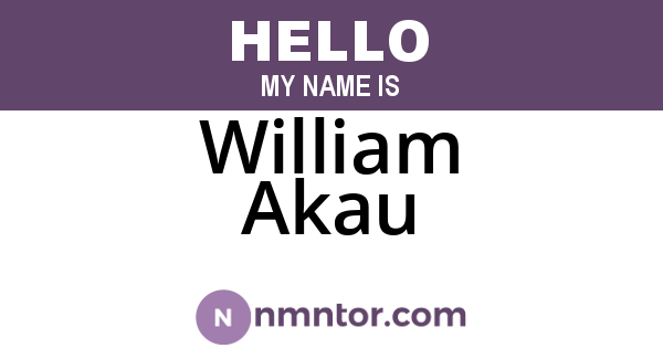 William Akau