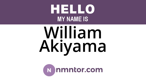 William Akiyama
