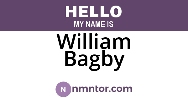 William Bagby