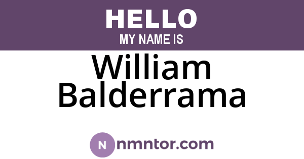 William Balderrama