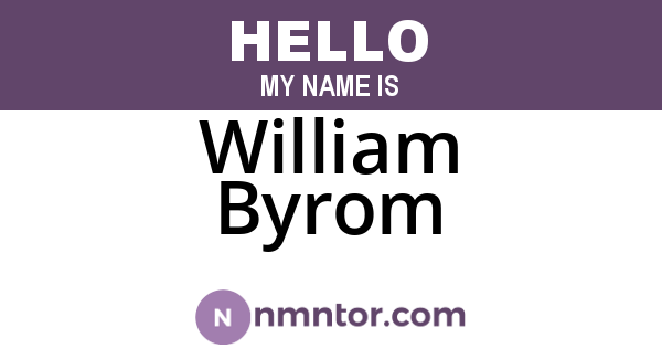 William Byrom