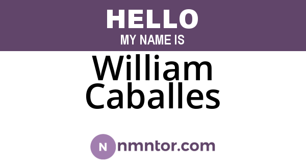 William Caballes