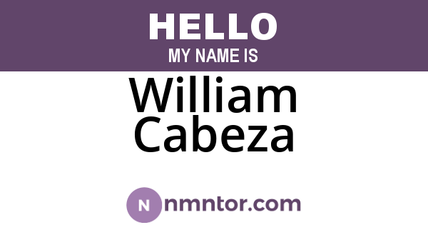 William Cabeza