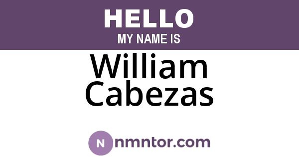 William Cabezas