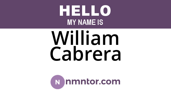 William Cabrera