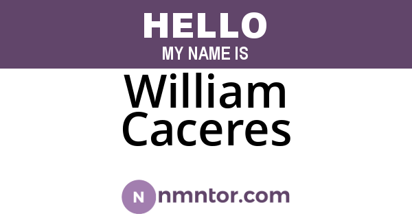 William Caceres