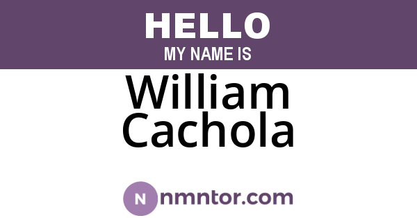 William Cachola