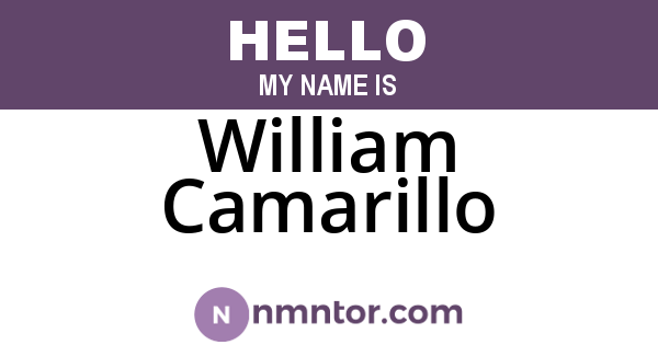 William Camarillo