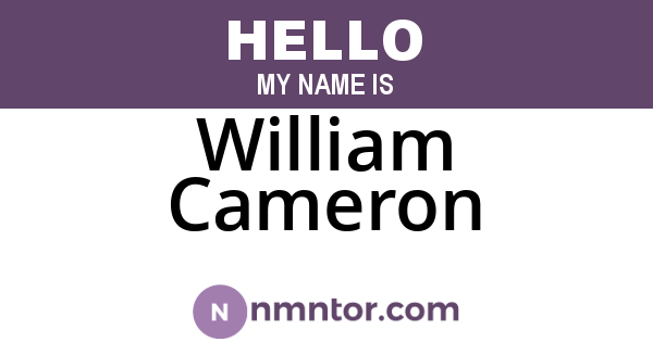 William Cameron