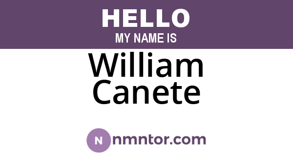 William Canete