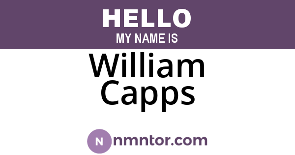 William Capps