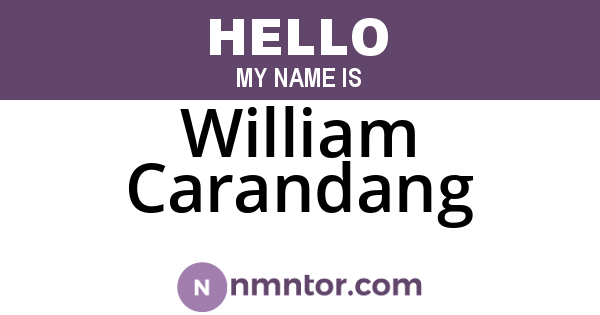 William Carandang