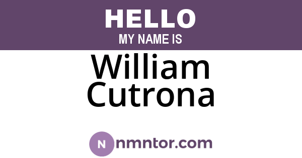 William Cutrona