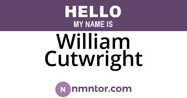 William Cutwright